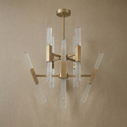 Galis Crystal Glass Pendant Light 27.8"
