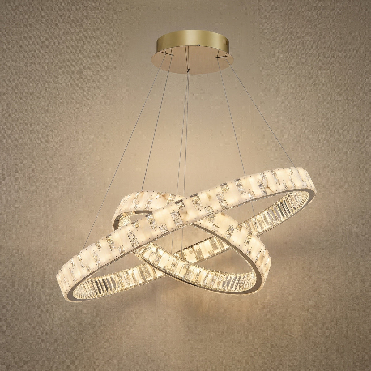 Isaen Crystal Galaxy Chandelier 37"