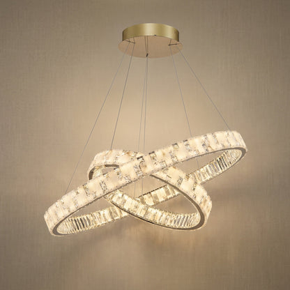 Isaen Crystal Galaxy Chandelier 37"