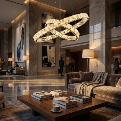 Isaen Crystal Galaxy Chandelier 37"