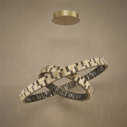 Isaen Crystal Galaxy Chandelier 37"