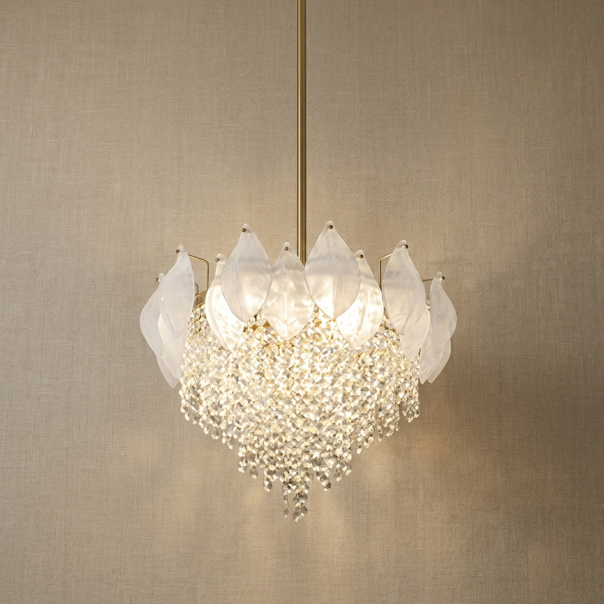 Vivienne Frosted Glass & Crystal Chandelier