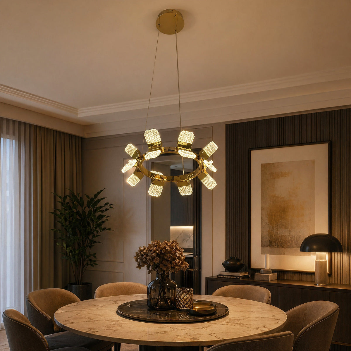 Isadora Modern Ring Chandelier 39"