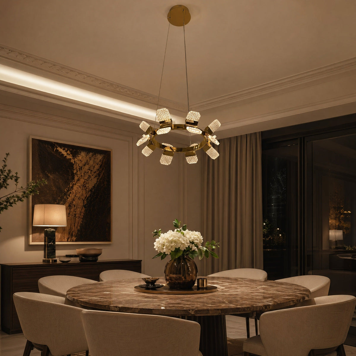 Isadora Modern Ring Chandelier 39"