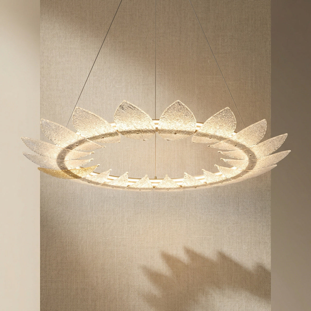 Pelen Modern Glass Ring Chandelier