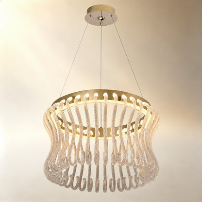 Yorior Glass Round Chandelier 21.6"D