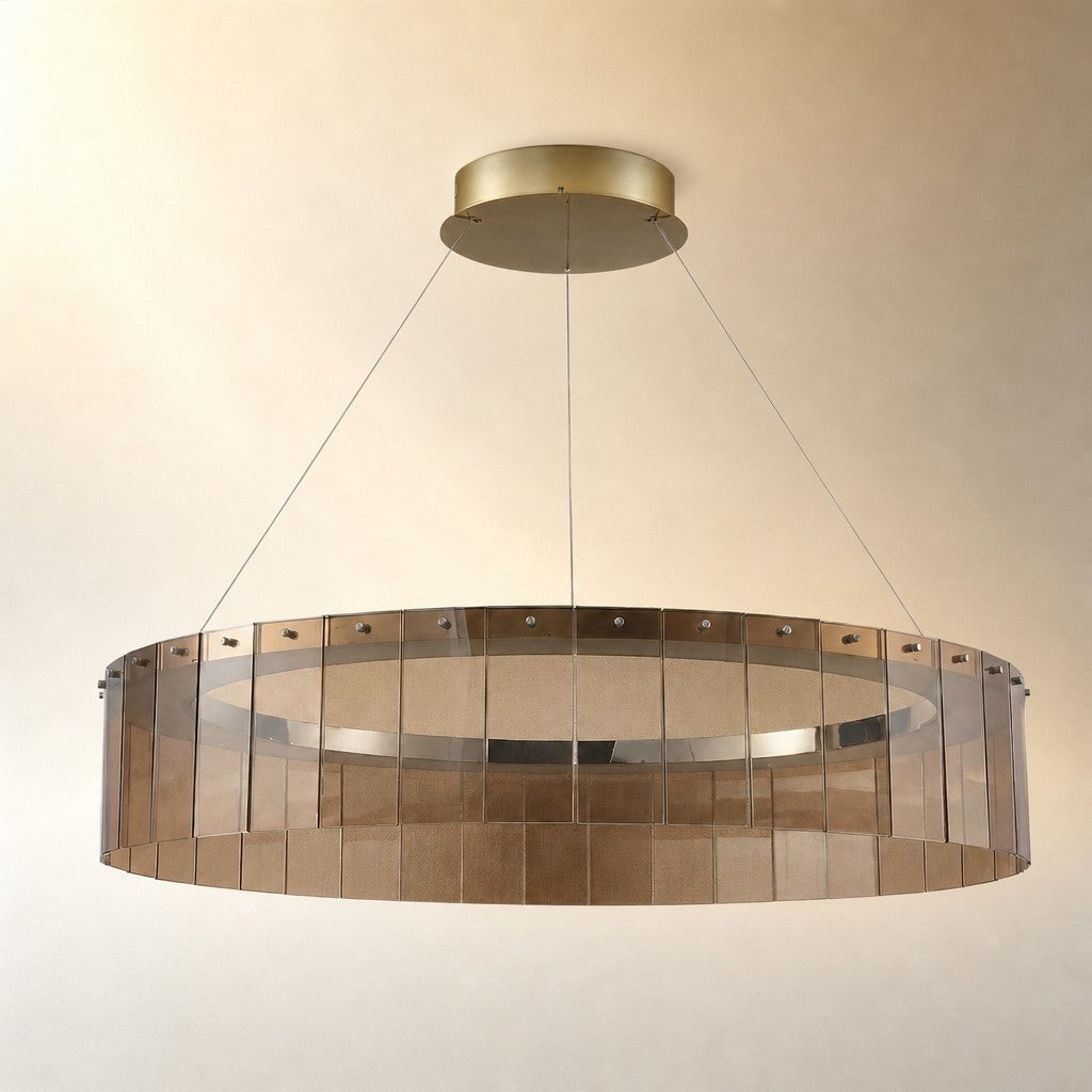 Zaevan Glass Circular Chandelier 39"