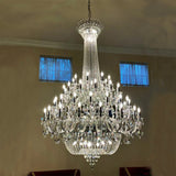 Extra Large European-style Multi-layers Candle Luxury Crystal Chandelier Gold Art Foyer/Staircase Decorative Light Fixture