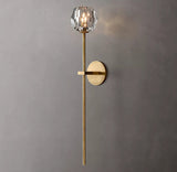 BOUBLE Clear Crystal Ball Wall Sconce 28"H