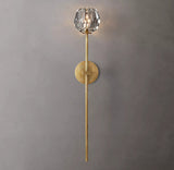 BOUBLE Clear Crystal Ball Wall Sconce 28"H