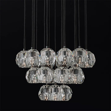 BOUBLE Crystal Ball Cluster Chandelier 24"