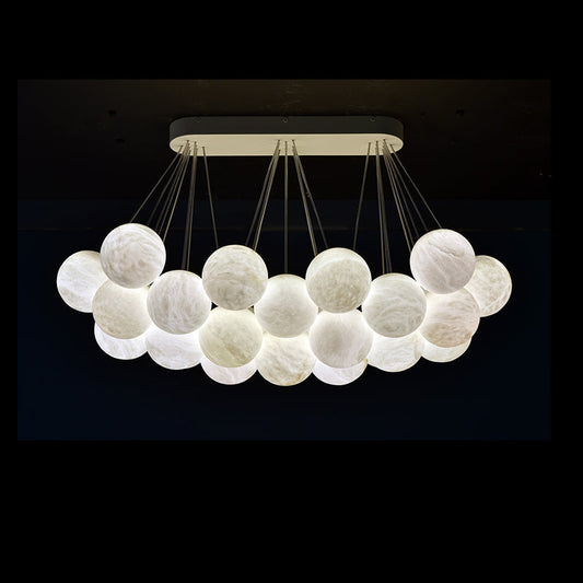 Setlla 27-Alabaster Ball Chandelier, Luxury Model Lighting