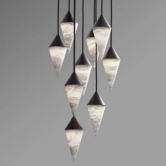 Hannah Alabaster Chandelier, Upscale Chandelier Lighting