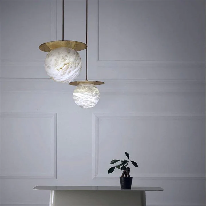 Culoud Spanish Alabaster Bedside Pendant