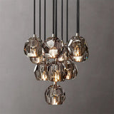 BOUBLE Crystal Ball Cluster Chandelier 14"