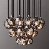 BOUBLE Crystal Ball Cluster Chandelier 24"