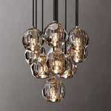 BOUBLE Crystal Ball Cluster Chandelier 14"