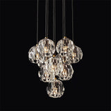 BOUBLE Crystal Ball Cluster Chandelier 14"