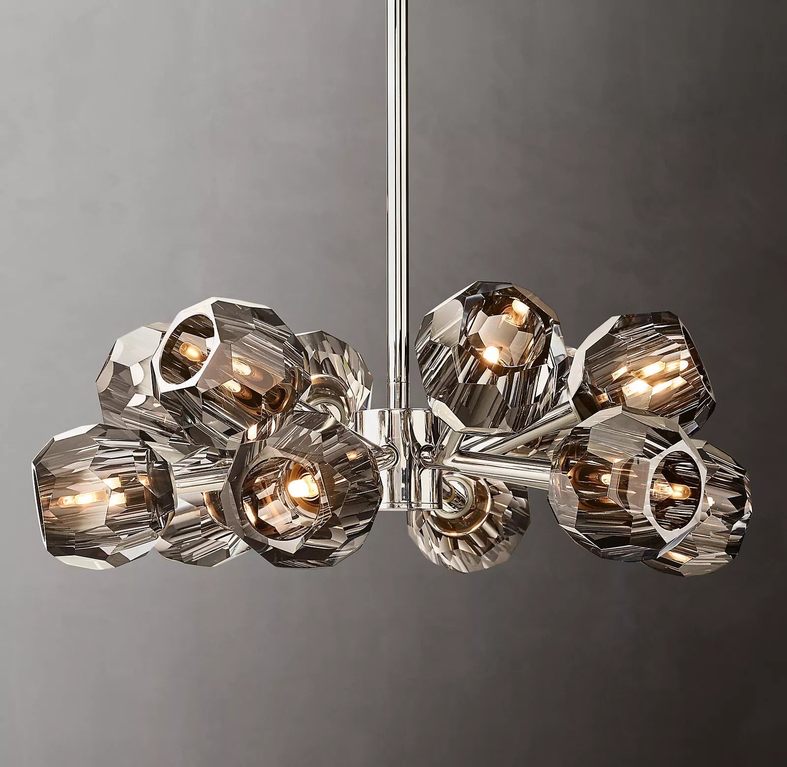 BOUBLE Modern Crystal Ball Round Chandelier 24"