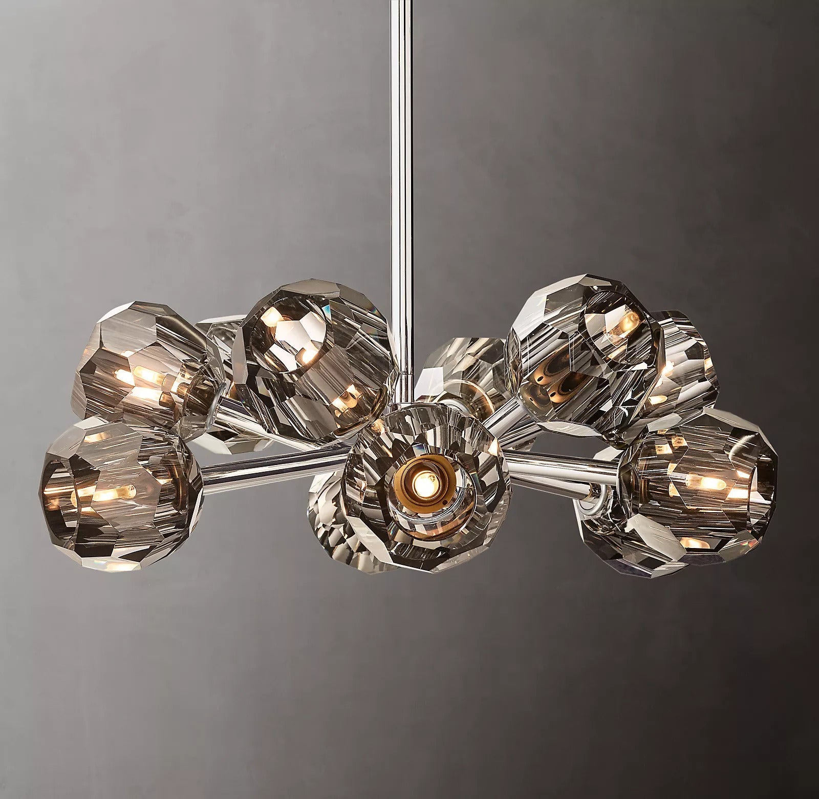 BOUBLE Modern Crystal Ball Round Chandelier 24"