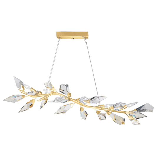 Gold Leafed 7.5" Linear Pendant Light