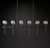 BOUBLE Crystal Ball Double Linear Chandelier 60"