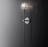 BOUBLE Clear Crystal Ball Wall Sconce 28"H