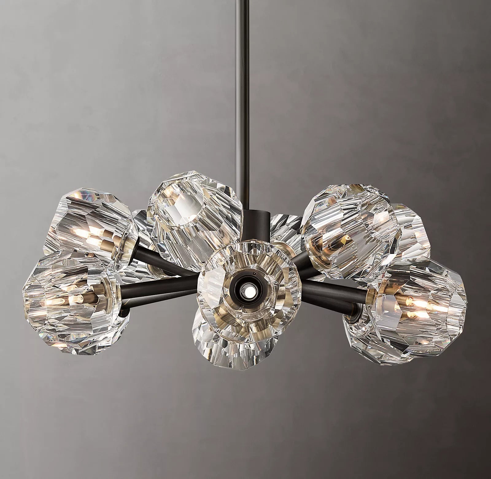 BOUBLE Modern Crystal Ball Round Chandelier 24"