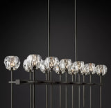 BOUBLE Crystal Ball Double Linear Chandelier 60"