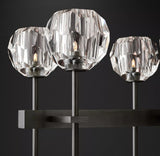 BOUBLE Crystal Ball Double Linear Chandelier 60"