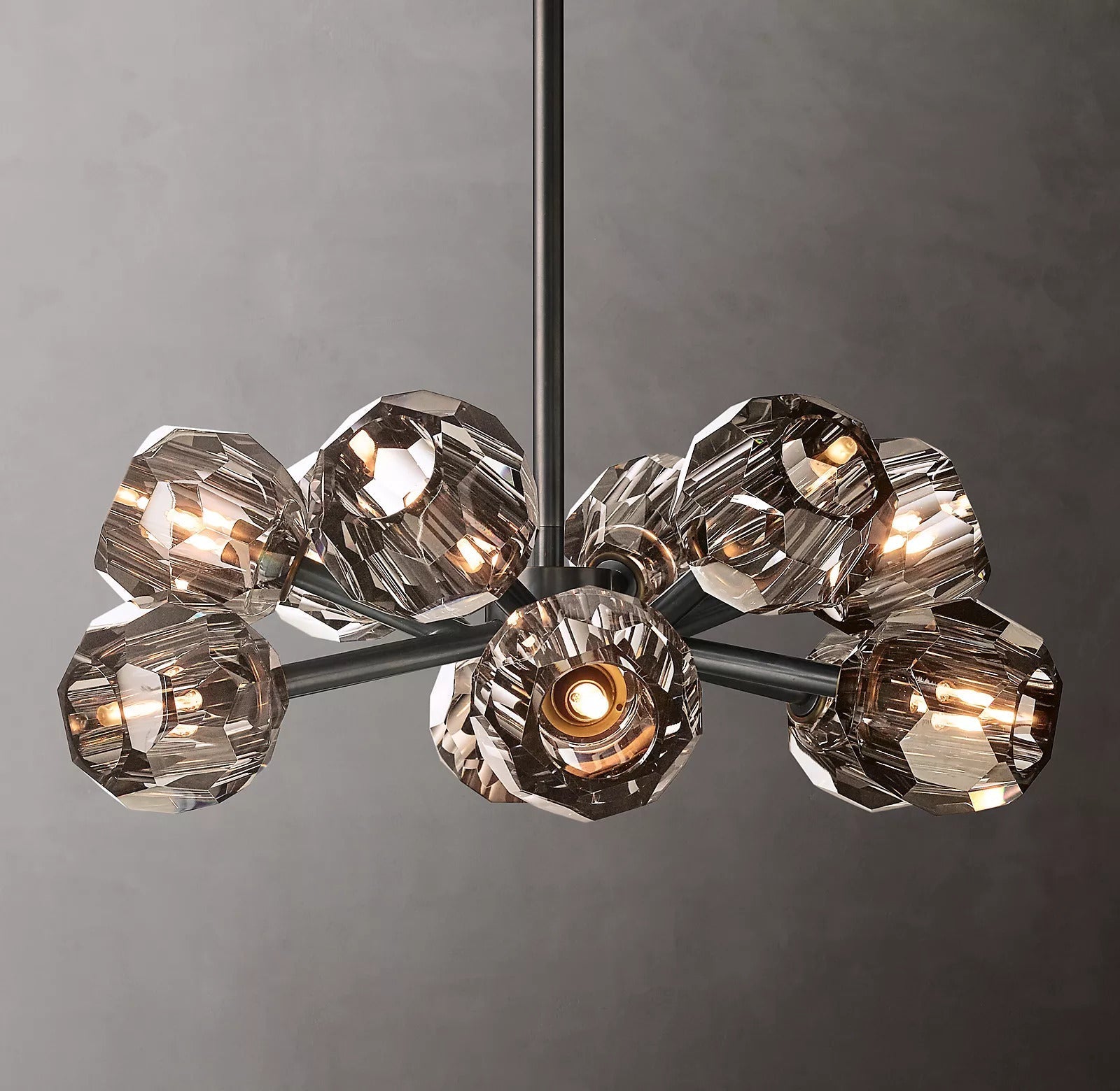 BOUBLE Modern Crystal Ball Round Chandelier 24"