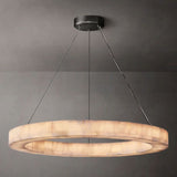 Alabaster Glow Round Chandelier 40"