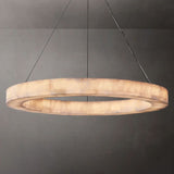 Alabaster Glow Round Chandelier 40"