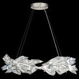 Gold Leafed 34" Crystal chandelier