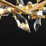 Gold Leafed 34" Crystal chandelier