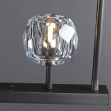 BOUBLE Modern Crystal Ball Linear Chandelier 60" Over Dining Table