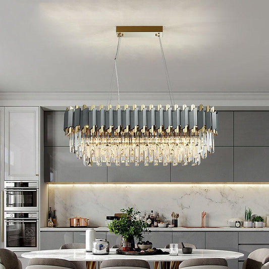 Glacia Rectangular Crystal Chandelier