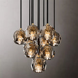 BOUBLE Crystal Ball Cluster Chandelier 14"