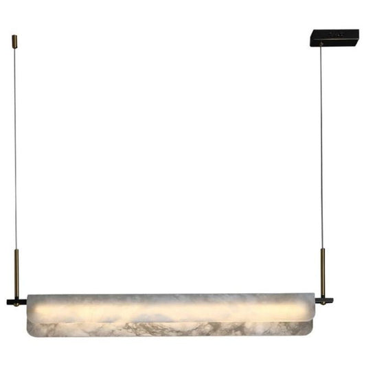 Alabaster Dining Linear Chandelier 39"L