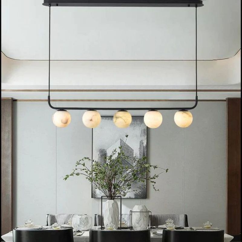 Alabaster Global Linear Chandelier