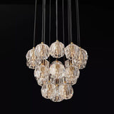 BOUBLE Crystal Ball Cluster Chandelier 19"