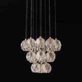 BOUBLE Crystal Ball Cluster Chandelier 19"