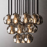 BOUBLE Crystal Ball Cluster Chandelier 19"