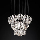 BOUBLE Crystal Ball Cluster Chandelier 19"