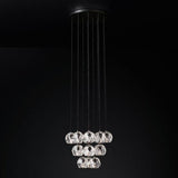 BOUBLE Crystal Ball Cluster Chandelier 19"