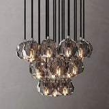 BOUBLE Crystal Ball Cluster Chandelier 19"