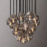 BOUBLE Crystal Ball Cluster Chandelier 19"