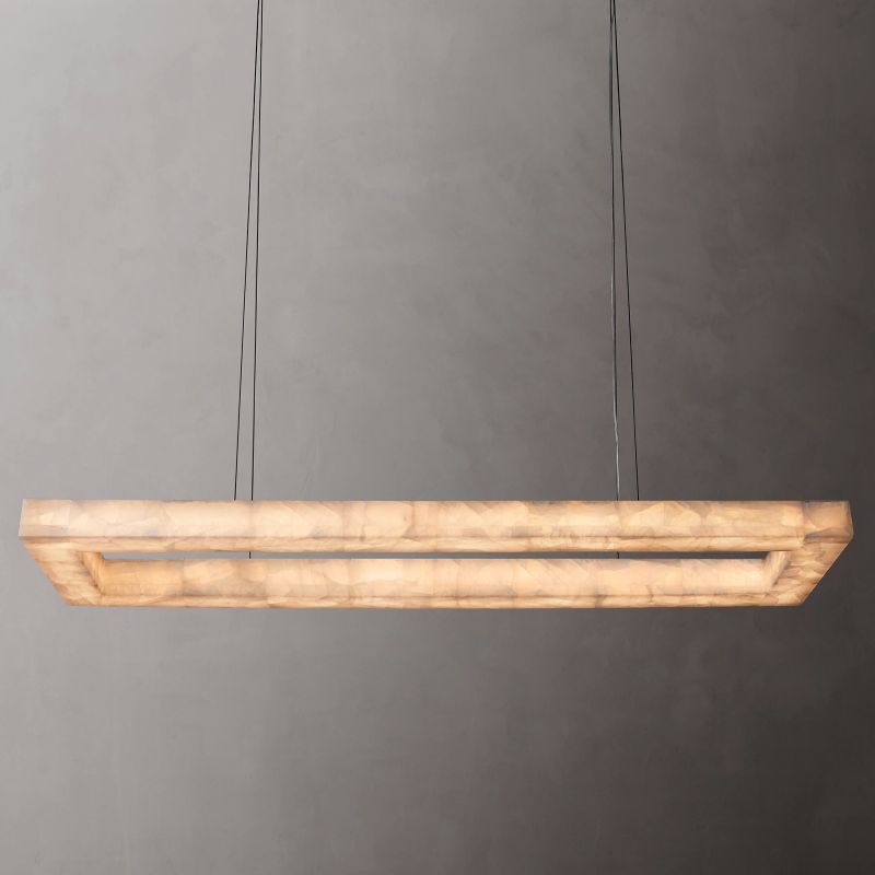 Alabaster Riveage Rectangular Chandelier 72"