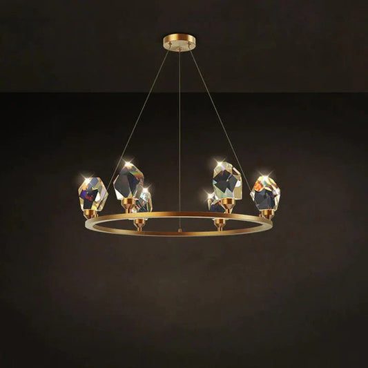 Prism Crystal Round Chandelier