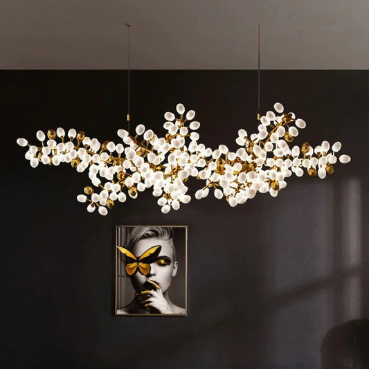 Luxury Escamoles Horizontal Grape Chandelier